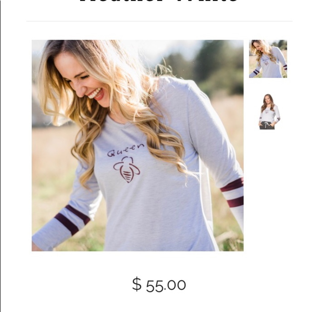 Bee Attitudes Queen Bee Varsity Tee